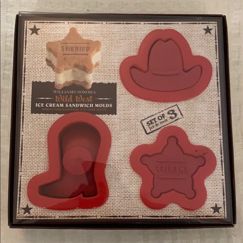 Set of (3) Wild West Ice Cream Sandwich Molds.